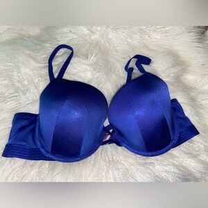 Savage X Fenty Royal Blue Satin Push-Up Bra